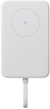 Xiaomi 33W Magnetic Power Bank 10000mAh (Integrated Cable), fast charging, charges iPhone 16 Pro 2 times, strong magnetism, Wireless Portable Charger,safe compatible with iPhone Series-White.