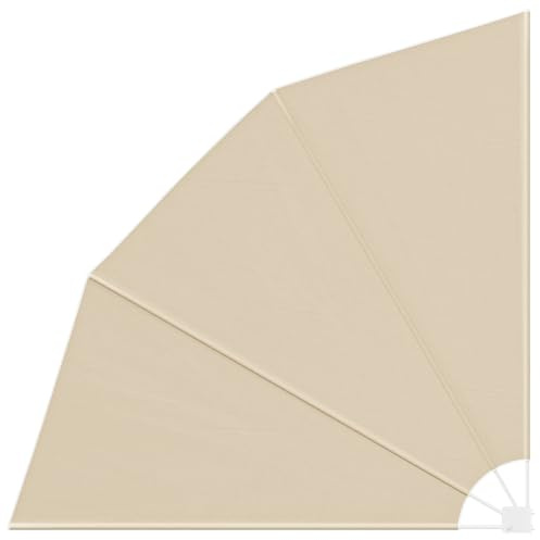 vidaXL Écran de confidentialité pour Balcon Beige 210 x 210 cm Tissu, Paravent réglable, Ombre Pliable pour l'extérieur, diviseur Moderne pour Jardin, Protection UV terrasse ou Balcon