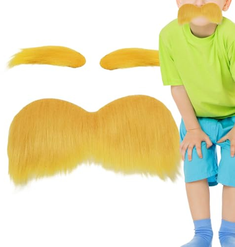 Orange Och Ögonbryn Självhäftande Roliga Klädaccessoarer | Jul Och Ögonbryn För Halloween Och Festivaler Och Fester Och Helghändelser Och Höstresor Och