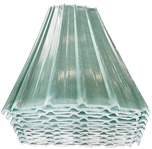 3X Placa de Iluminación Natural 1,0 mm Invernaderos Chapa Ondulada Planchas Transparentes Tejados Hojas de Techo Corrugado Placa Ondulada para Exteriores(0.9x1.60m(35x63in)-1.0mm)