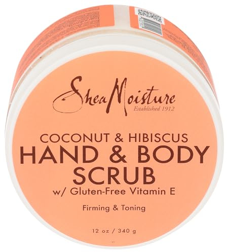Shea Moisture Coconut & Hibiscus Hand & Body Scrub Firming & Toning by for Unisex - 12 oz Scrub