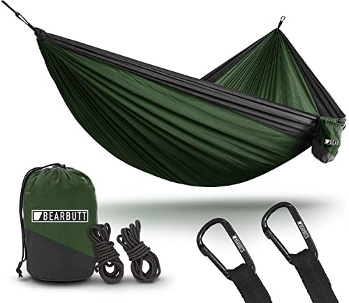 Bear Butt 2 Person Hammock - Portable & Travel-Friendly - Double Hammock for Camping & Backpacking