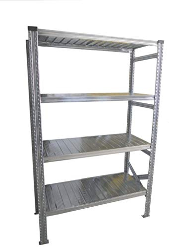 ITALFROM - Scaffalature Metalliche Componibili Zincata (Modulo Iniziale) Scaffali in Metallo per Garage, Magazzino, Deposito, Scaffale Salvaspazio (Portata Ripiani 145Kg, H. 200 L. 150 cm P. 60 cm)