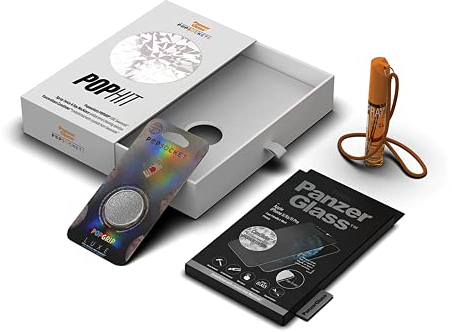 PopSockets x PanzerGlass ™ PopHit-Paket - PopGrip Mit Swarovski-Kristallkruste Und Austauschbarem PopTop, Bildschirmschutz und Bildschirmreiniger für iPhone XS Max / 11 Pro Max