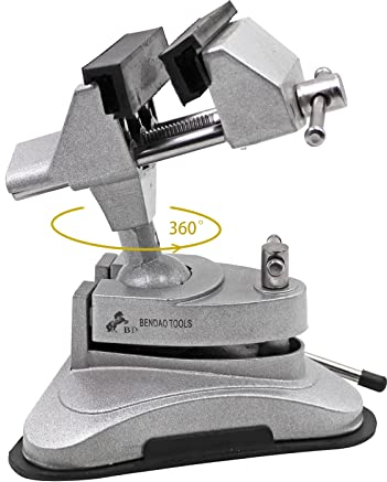 M.Z.A Morsa Da Tavolo Portatile Con Testa Girevole a 360 ° e Potente Morsa Multi-Angolo Girevole Multi-Angolo Per Riparazioni Fai-Da-Te, Modellismo, Pittura e Artigianato