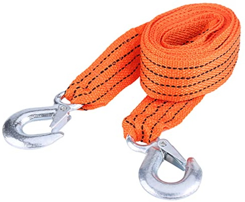 Abschleppseil für Autoanhänger, Nylon-Abschleppgurt mit Haken, 1,57 X 13,12', Traglast Ca. 3 Tonnen / 6613 Lb, Notfallfahrzeugwerkzeug Zum Abschleppen von PKW, LKW, ATV, SUV