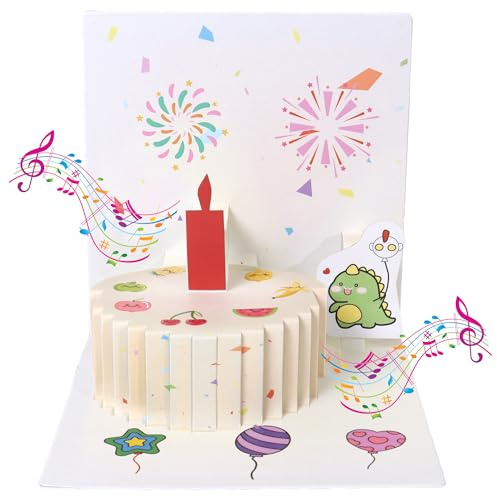 Spectacular 3D Pop-Up Birthday Card with LED Lights & Music | Fun, Interactive Greeting Card Gift for Kids, Teens & Adults | A Memorable Birthday Surprise