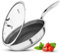 INTIGNIS® Premium Frying Pan with Lid – 30cm/ 12 Inches – Non-Stick | Scratch Resistant | Extra Deep Large | Chemical Free | Stainless Steel Skillet | Honey Comb Hybrid Pan