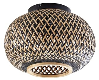 Ceiling Light 'Nerys' dimmable) in Brown Made of Wood for e.g. Living Room & Dining Room (1 Light Source, E27) from Lindby | Ceiling lamp, lamp
