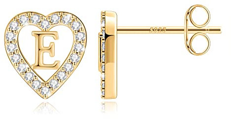 TINGN Geschenke für Mädchen Ohrringe - Ohrstecker Gold Ohrringe Mädchen Geschenke für Mädchen Ohrstecker Herz Ohrringe für Mädchen Teenager Mädchen Geschenke Buchstaben Ohrringe Gold Damenohrringe