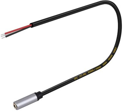 Illkjasfc 11 8 pulgadas largo 3 5 mm estéreo hembra conector para cable desnudo extremo abierto para la fijación de auriculares dañados y cable de altavoz