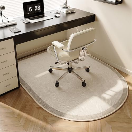 Odot Tappeto Sedia Ufficio Gaming,Moderno Tappeto Salvapavimento Antiscivolo Protettore del Pavimento Tappetino per Sedia da Ufficio con Ruote per Parquet Pavimenti Duri (semplice,90x150cm)