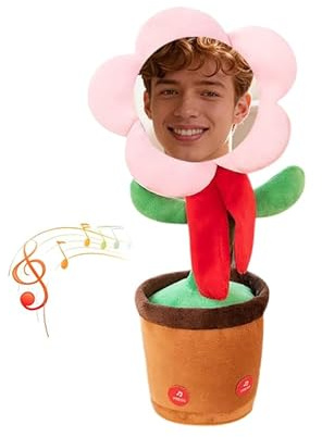 Noonedibs Custom Dancing Sunflower Toy with Face and Voice Mimicry