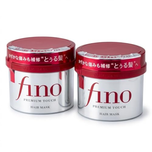 Set med 2 burkar – Fino Premium Touch Hair Mask – Origin Japan – hårmask – reparativ vård – skadat hår