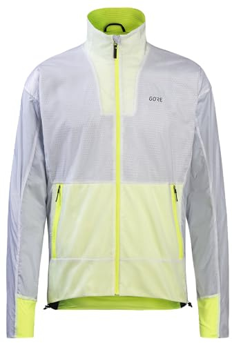 GOREWEAR Drive Veste Homme, White/Neon Yellow, M