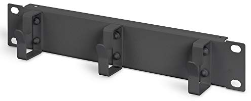 Digitus cable management panel - 10-inch - 1U - 3 cable guides - For patch cables in the network cabinet - Black