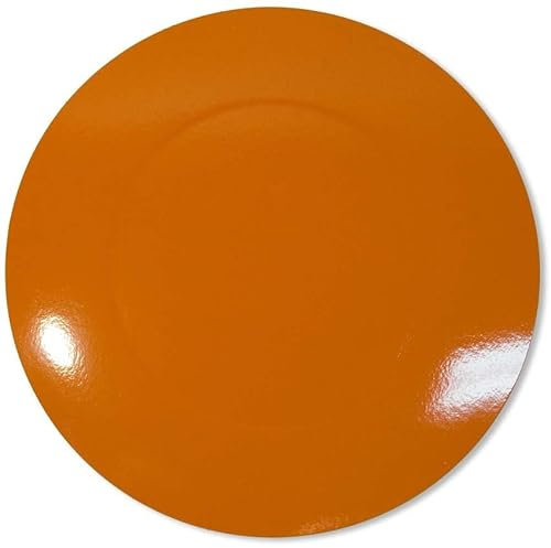 Bajoplato plano naranja 34 cm 4 uds