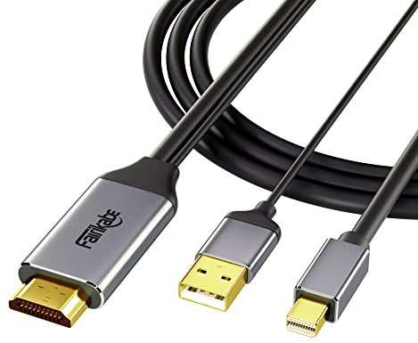 HDMI Auf Mini DisplayPort Kabel 4K @ 60Hz 6.6FT, Active HDMI 2.0 Auf DP 1.2 Adapter für Mac Mini, Laptop PC, Xbox, NS Auf Apple Cinema Display, MDP Monitor