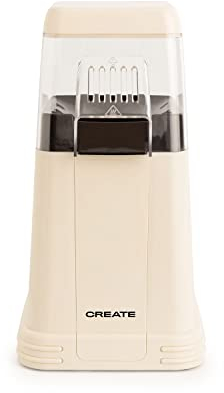 CREATE/POPCORN MAKER/Máquina Eléctrica de Palomitas de Maíz Blanco Roto Mate/Sin aceites o grasas, Fácil de limpiar, Palomitas en 3 min, 80g de maiz por tanda, Sitema de seguridad, 1200W