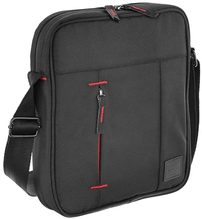 BARRENS Umhängetasche Herren Schultertasche Herren Crossbody Bag, Wasserdichte Business Tasche mit Tablet Fach, Herrentasche für Arbeit und Reisen Schwarz