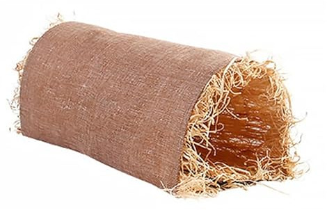 HANABASS Nido per erba di coniglio con tunnel per conigli, in materiale di paglia naturale, caldo e protetto, per il sonno e le attività