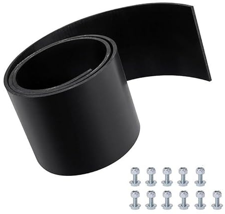 VIRELLO Solapa para quitanieves, deflector de goma resistente de 3 capas para cuchillas de 48 a 72 pulgadas, accesorio negro cortado para adaptarse
