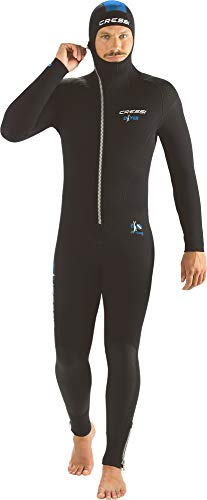 Cressi Diver Man All-in-One - Einteiliger Ultrastretch Neoprenanzug zum Tauchen, Herren 5mm, Schwarz/Blau, S