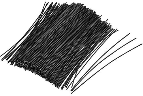 sourcing map 4 Pouces Métallique Attaches Torsadées Réutilisable Câble Corde Fil Attaches Noir 500Pcs