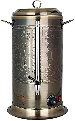 NADAENQ 304 Acier Inoxydable Sterilisateur Electrique Bocaux, Distributeur De Boissons pour Le Thé À l'eau Chaude Thé Juice Café Jus d'accueil Usage De La Soirée, Style Rétro,B,21L