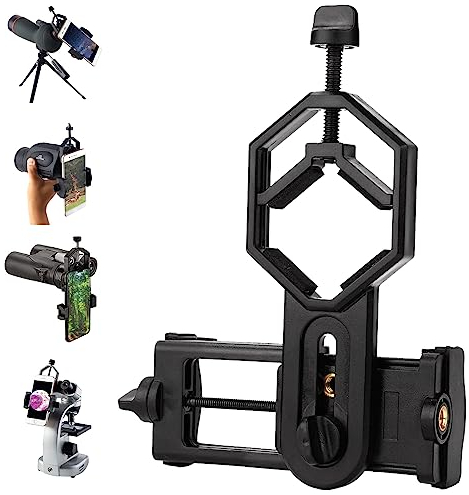 ToopMount Universal Smartphone Adapter Monocular Binocular Adapter Mount, Compatible Binocular Monocular Spotting Scope Telescope Microscope, Astronomical Telescope, for Record Nature World