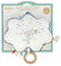 Kaloo - Petites Chansons - Spieldose aus Stoff und Holz - Musikalisches Kissen 15 cm - Kinderlied „Funkel, funkel, kleiner Stern“ - Kissen für Baby - Blau und Weiß - Ab Geburt, K210001