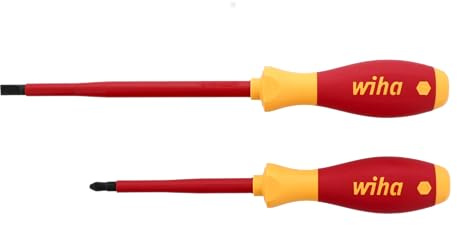 Wiha 33580 2 Piece Insulated SoftFinish Slotted and Phillips Screwdriver Set