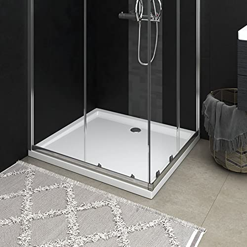 GuyAna Plato de Ducha Rectangular Blanco ABS 80x90 cm Inodoro Completo Cabina Ducha