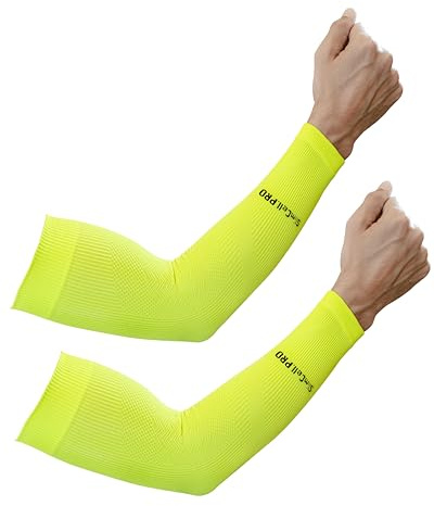 SLIMCELL Gambetti Manicotti Braccia Anti UV UPF 50+ - Manicotti Pallavolo Sportivi, Fascia Braccio Padel a Compressione, Running, Tennis, Arm Sleeve Gaming, Ciclismo, Volley, Golf - Made in Italy
