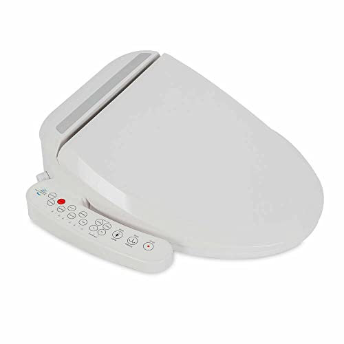 Bidet Sitz Smart Dusch WC Aufsatz Toilettensitz Elektrisch Gewärmter Intelligenter mit Düse, Japanische Toilette Dusche Beheizter Absenkautomatik, Einstellbarem Wasserdruck,