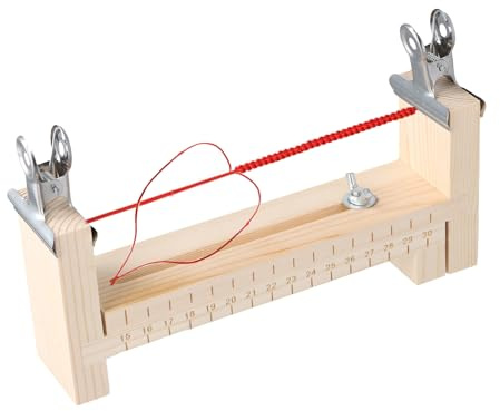 Dewocke Creatore Braccialetti Regolabile in Legno, Kit Braccialetti Intrecciare con 2 Clip, Paracord Jig per Tessitura e Intreccio di Braccialetti, Strumento Artigianale Fai Da Te (22-35 cm)
