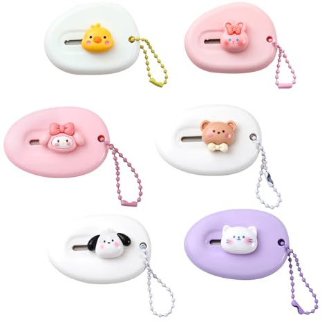 Lot de 6 coupe-boîtes – Ouvre-lettres rétractables pour fournitures scolaires et de bureau, ensemble pour porte-clés, pochette, emballage, boîte aux lettres, papier, projets de bricolage