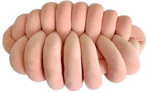 SLJYM - Almohada con nudo de hojas para plantas, cojín de Navidad, color verde, bonito cojín anudado de felpa estética lumbar