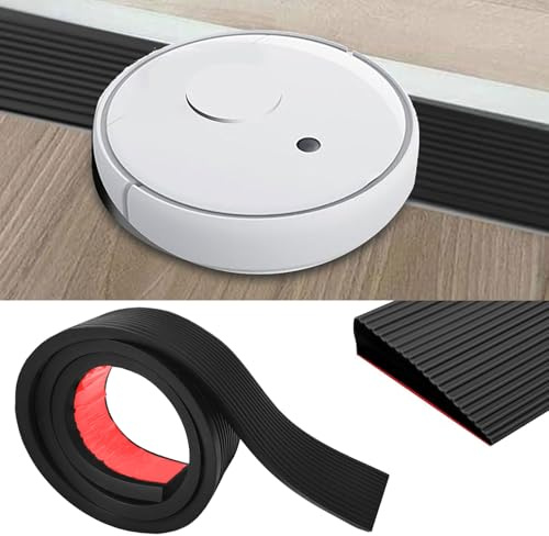 Dörrtröskelramp – 8 cm x 3 cm x 100 cm – tröskelramp, gummiramp uppkörningsramp, dörrtröskel rullstolsramp kan belastas upp till 800 kg, för robotdammsugare, rullstol, barnvagn, rullator, e skoter