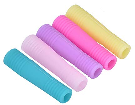shenruifa Housse de Protection en Silicone pour Manucure, 10 Pièces, pour Ciseaux à Cuticules et à Ongles, Ciseaux Peau Morte (Manchon de protection pour fil long)