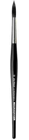 da Vinci, CASANEO, watercolour brush, synthetic fibres, artist brush, watercolour painting, liquid acrylic paints, made in Germany, round, size 12