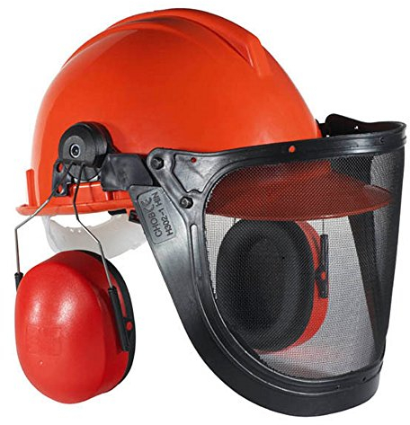 TECTOR Waldarbeiter-Helm komplett Gesichtsschutz