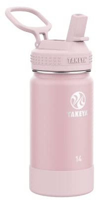 Takeya 51141 Actives Kids Water Bottle Insulated, 18/8 Stainless Steel, Blush