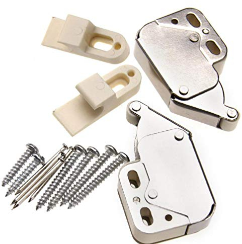 2 Stück Möbel-Schnäpper Schrank Federschnäpper Druckverschluß MINI LATCH Druckschnapper