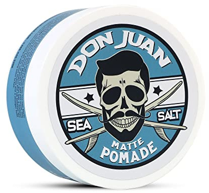 Don Juan Sea Salt Matte Pomade | Water Based | Medium Hold | Matte Finish | Natural Plant Extracts and Ocean Minerals | Surf Wax Scent, 4 oz