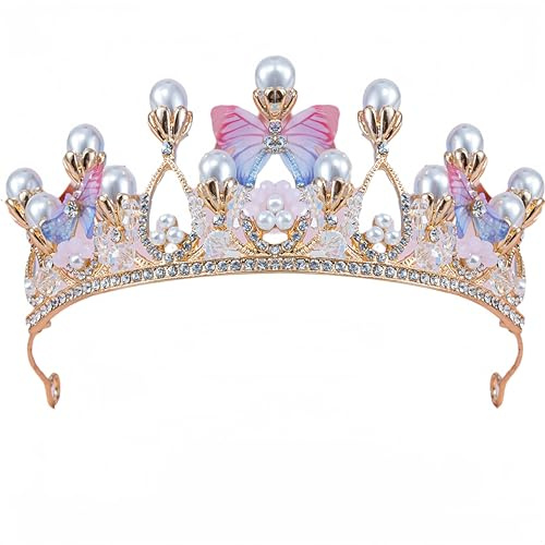 Tiara Cristal Couronne Strass Pour Enfant Couronne Diadème Princesse Fille Bandeau Adult Cheveux Accessoires Vintage Cadeau pour Concours Parties Festival fête Cosplay Halloween Noel