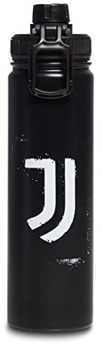 Seven Borraccia FC JUVENTUS Calcio - 650 ML - Borraccia Termica in Acciaio Inox Interno Esterno - Mantenimento Temperatura fino a 24h - Scuola, Tempo Libero, Nero I