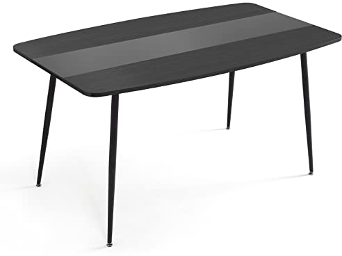 Mondeer Esstisch 150 x 85 cm, Esszimmertischefür 4-6 Personen, Modern Küchentisch für Esszimmer Küche Wohnzimmer, Schwarz