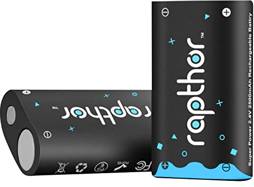 rapthor Baterías para Mando de Xbox One/Xbox Series X/Xbox One S/Xbox One X/Xbox One Elite, 2 Pilas Recargables de 2500 mAh