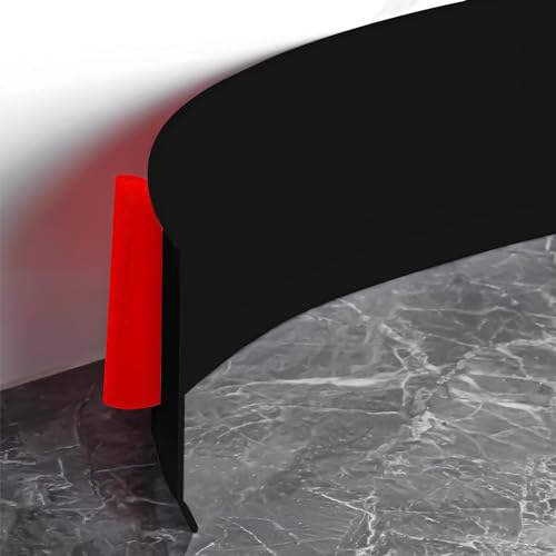 Rodapies Autoadhesivo, 5M x 10cm de Rodapie PVC Negro, Flexible Zocalos Autoadhesivos Pared de Ancho Zócalos Decorativos para Cocina y Baño